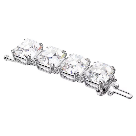 Gorgeous Genuine Swarovski Clear Octagon Cut Necklace With Extender - Picture 5 of 6